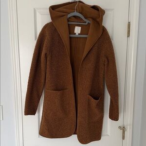 Joie Hooded Teddy Coat in Rich Brown